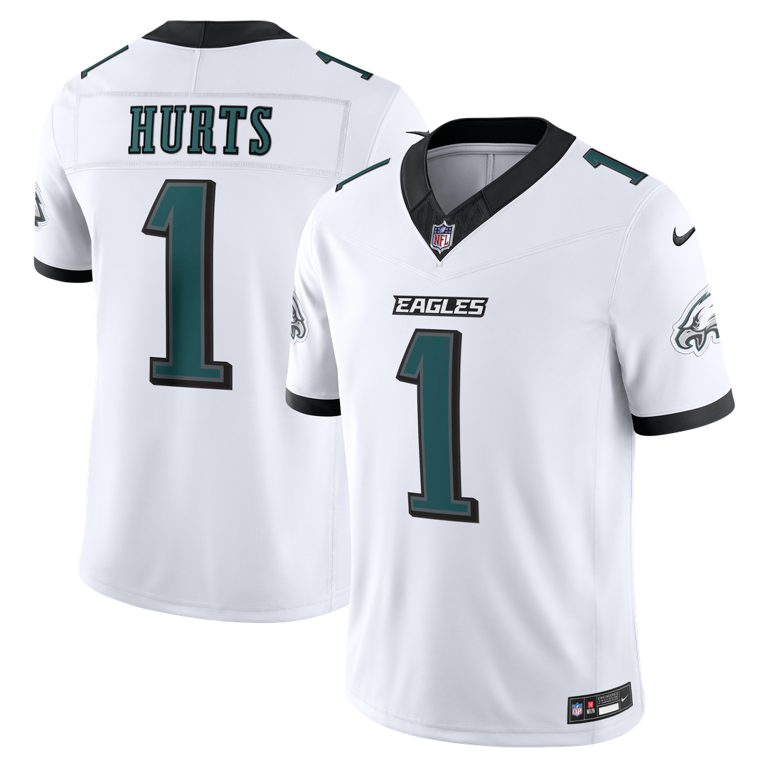 Men's Philadelphia Eagles Jalen Hurts Midnight Green Team Vapor F.U.S.E. Stitched