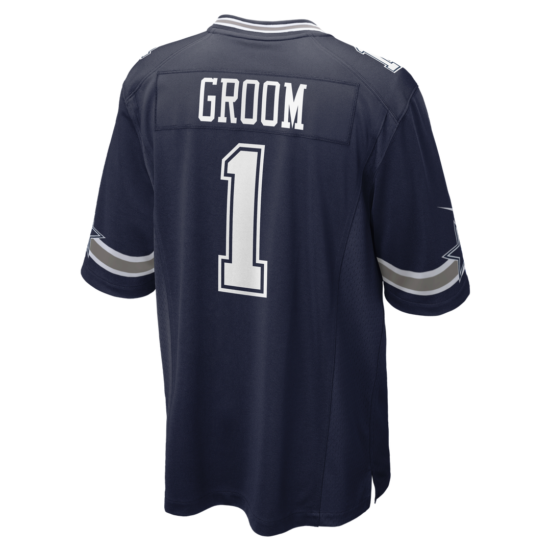 Men's Dallas Cowboys Number 1 Groom Navy