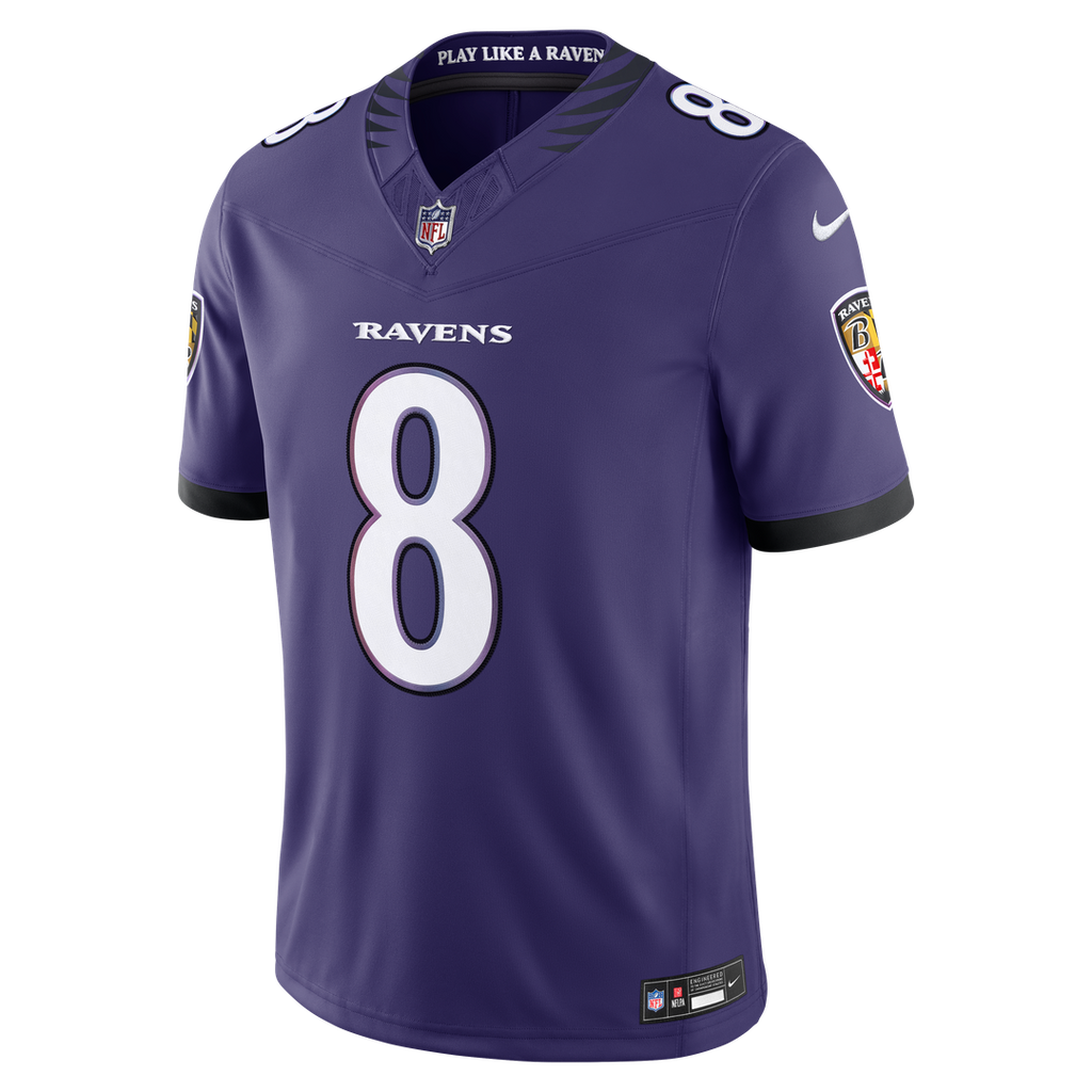 Men's Baltimore Ravens Lamar Jackson Black Alternate Alternate Vapor F.U.S.E. Stitched