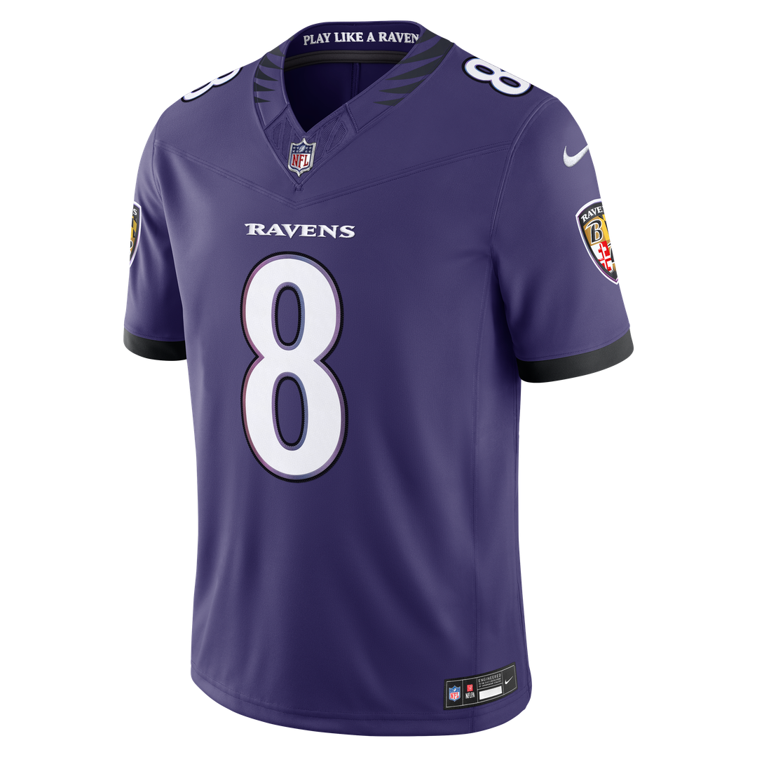 Men's Baltimore Ravens Lamar Jackson Black Alternate Alternate Vapor F.U.S.E. Stitched
