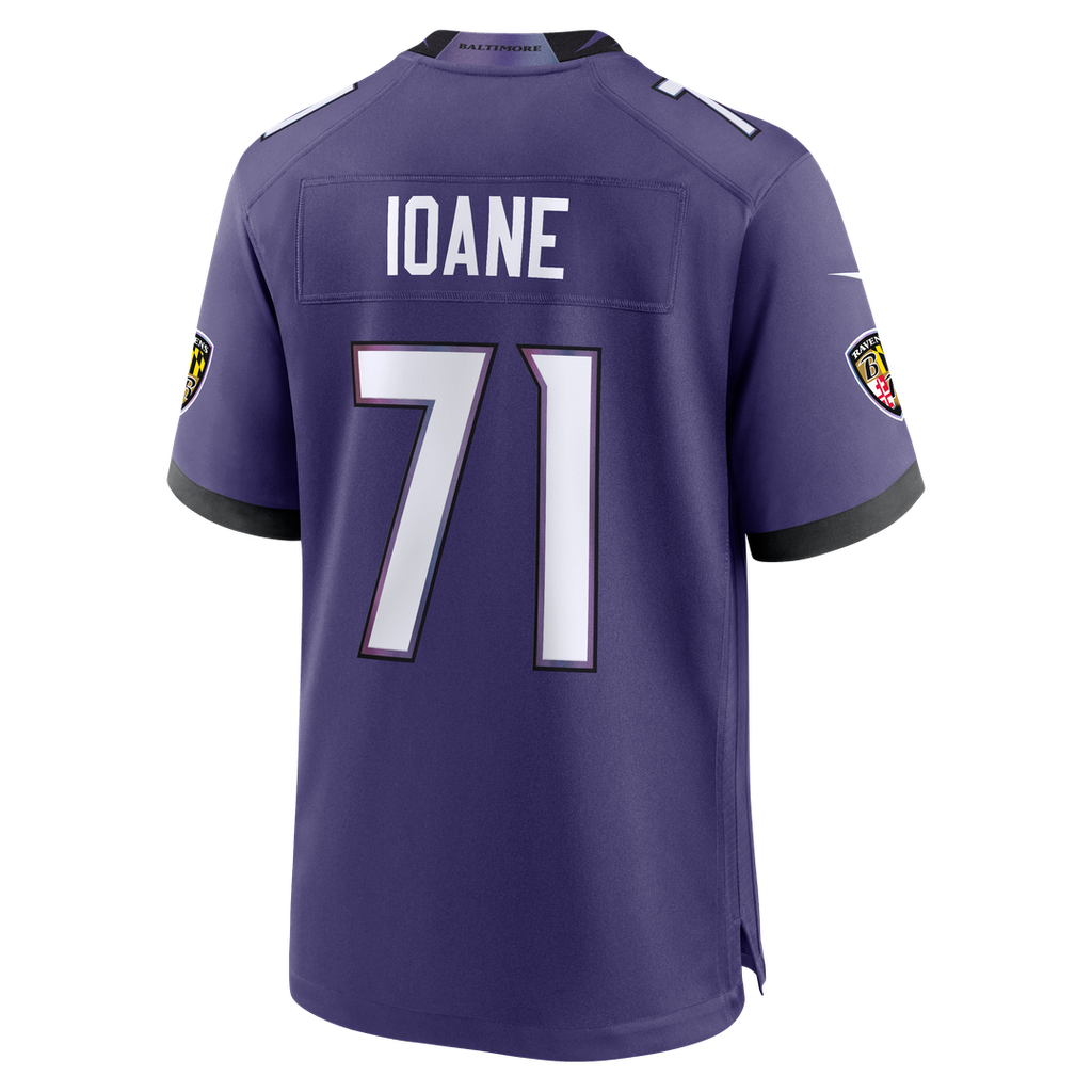 Men's Baltimore Ravens Olaivavega Ioane Purple Team