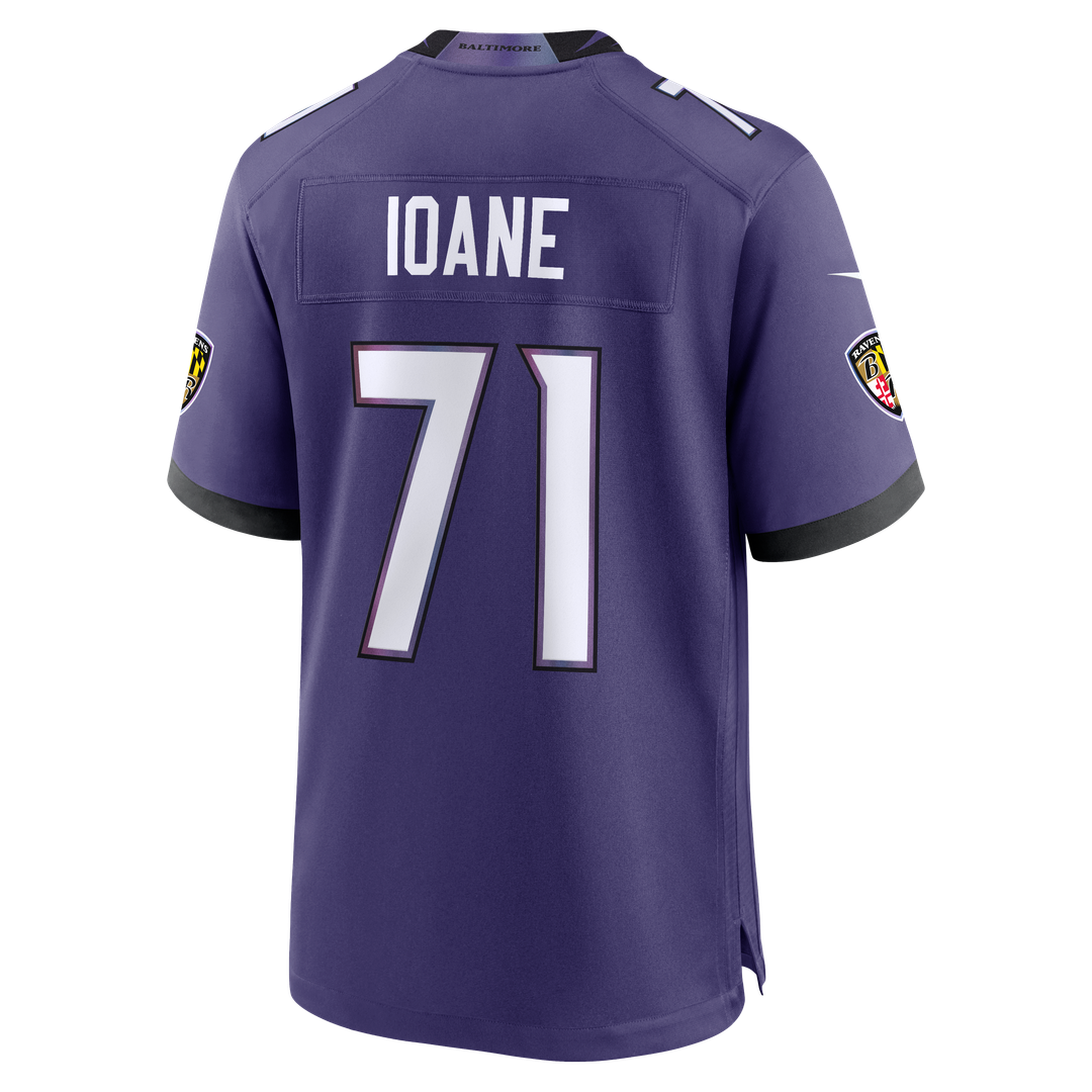 Men's Baltimore Ravens Olaivavega Ioane Purple Team