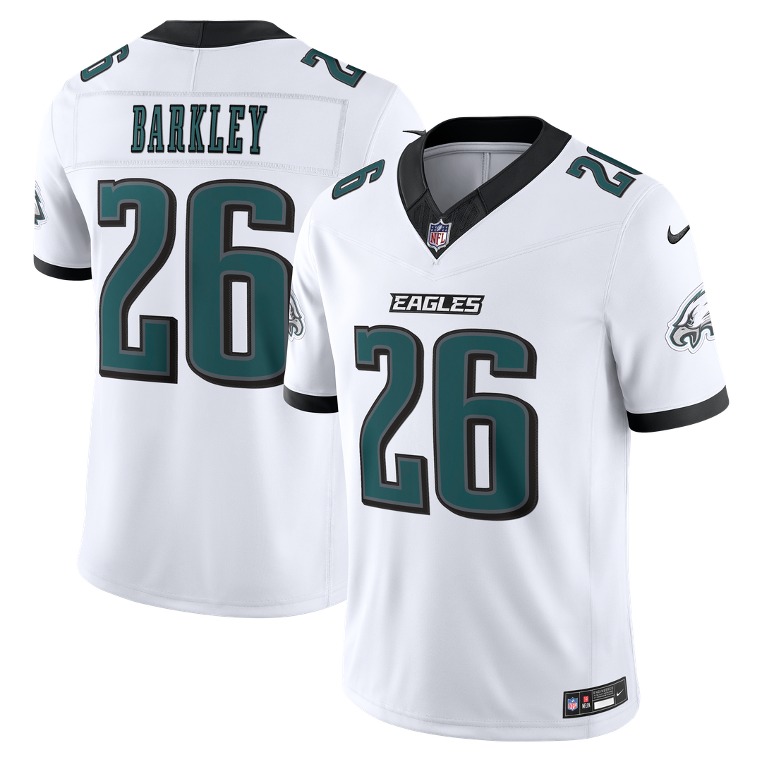 Men's Philadelphia Eagles Saquon Barkley White Vapor F.U.S.E. Stitched