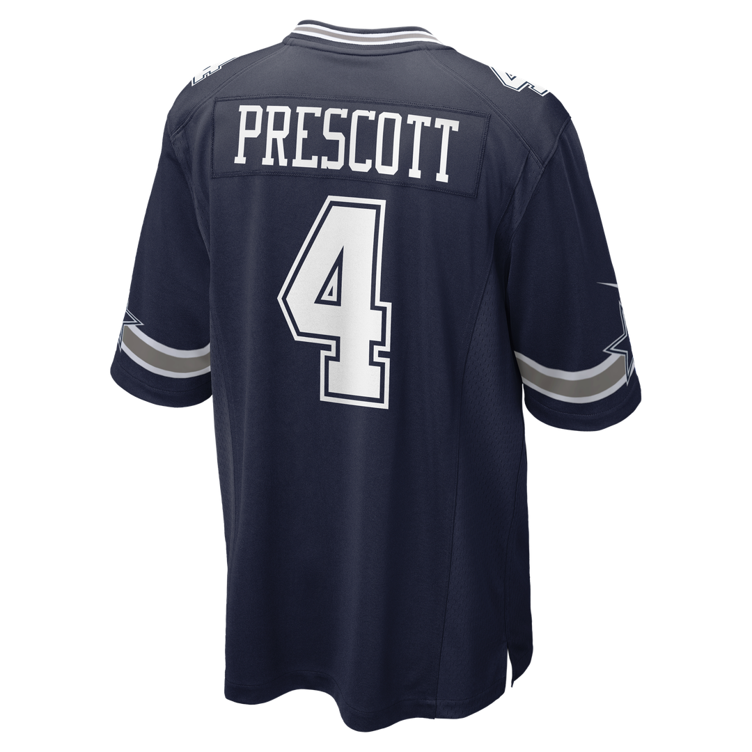 Men's Dallas Cowboys Dak Prescott Navy Game Team Jersey