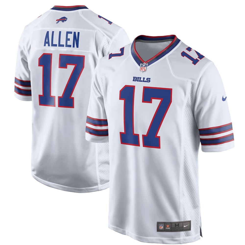 Men's Buffalo Bills Josh Allen White Game Player Jersey