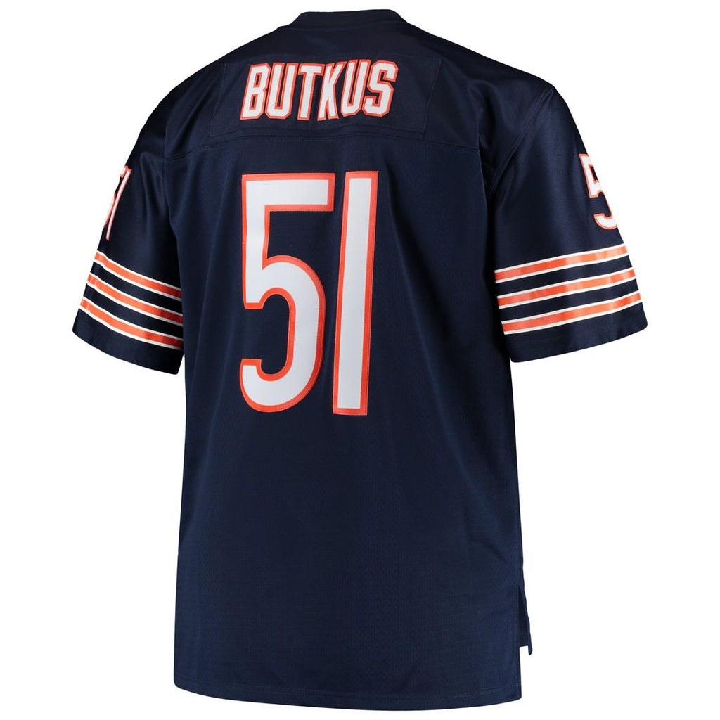 Men's Chicago Bears Dick Butkus Navy Big & Tall 1966 Retired Player Replica Jersey