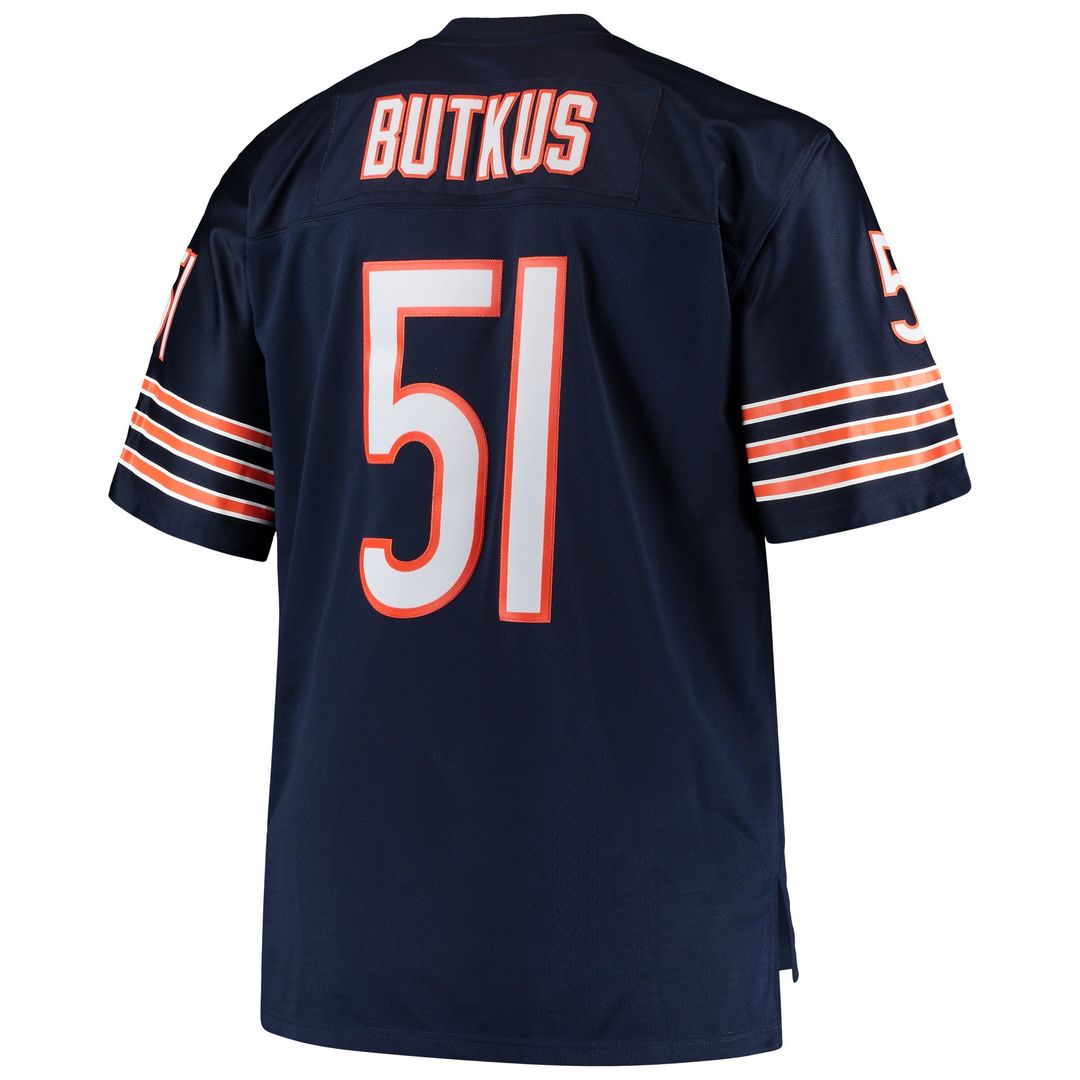 Men's Chicago Bears Dick Butkus Navy Big & Tall 1966 Retired Player Replica Jersey
