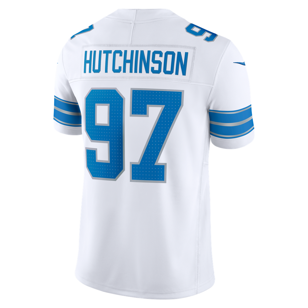 Men's Detroit Lions Aidan Hutchinson White Vapor F.U.S.E. Stitched