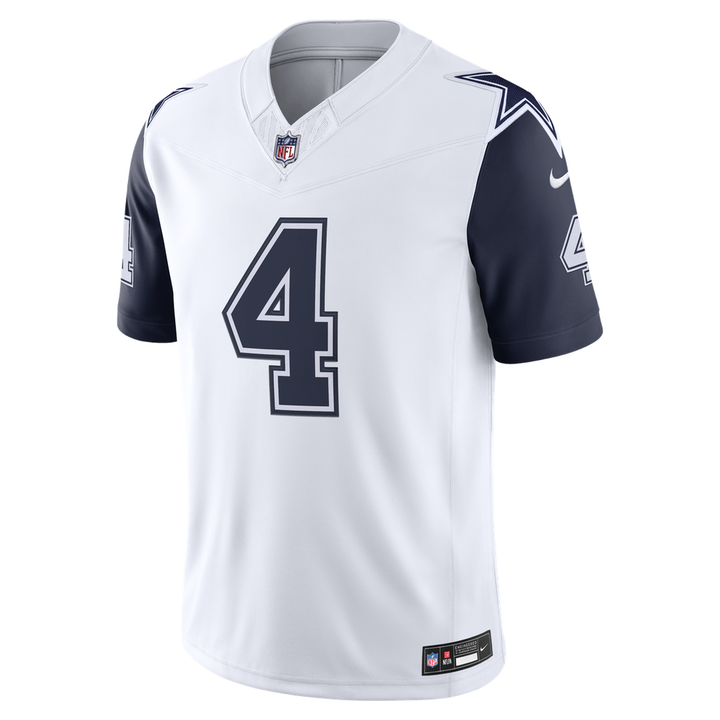 Men's Dallas Cowboys Dak Prescott White Alternate Vapor F.U.S.E. Stitched
