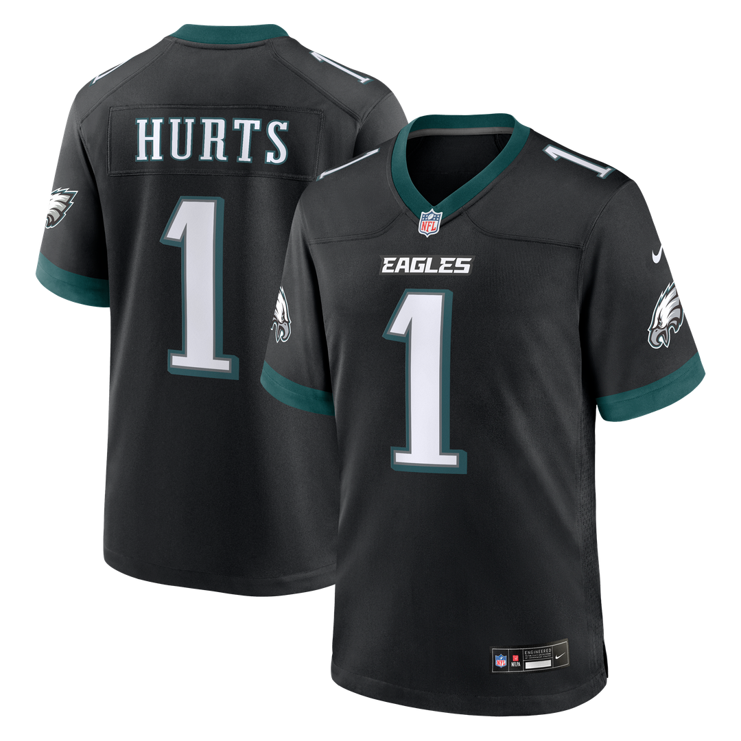 Men's Philadelphia Eagles Jalen Hurts Black Alternate