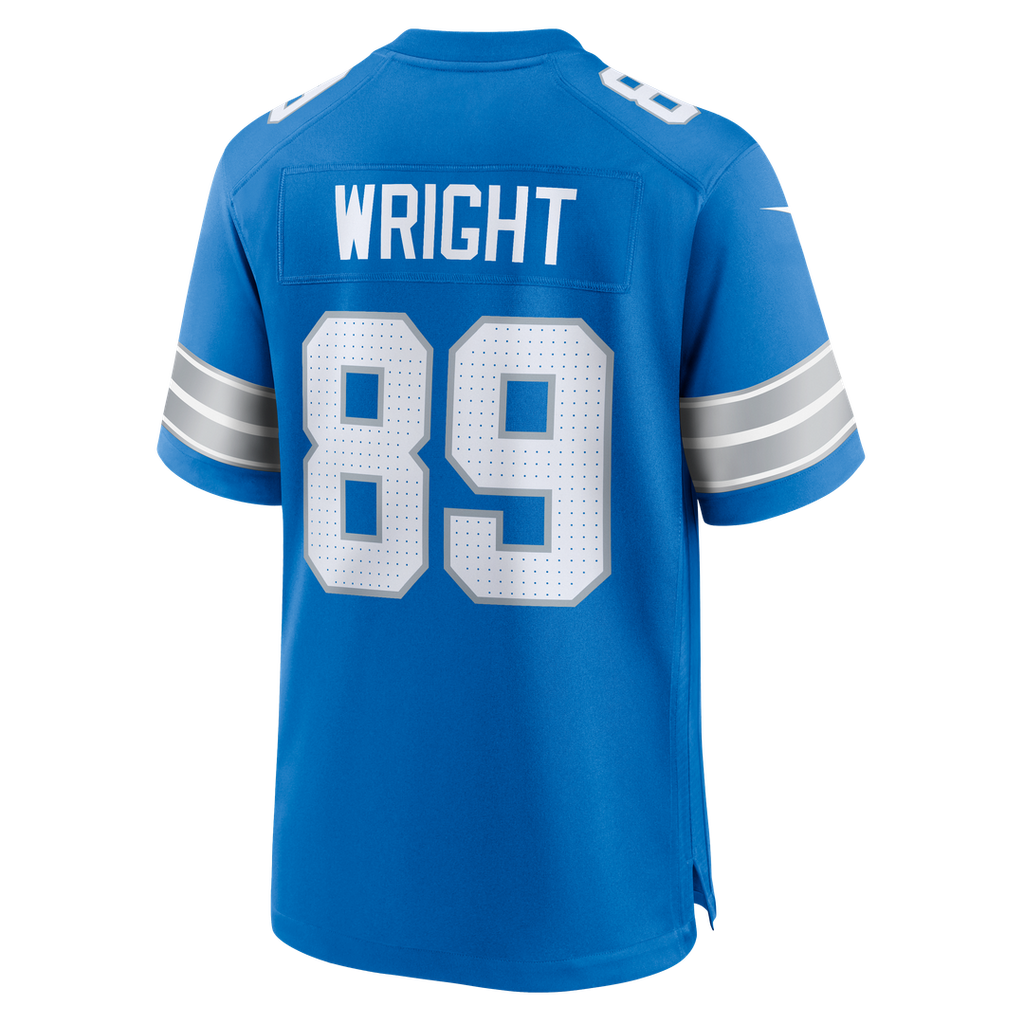 Men's Detroit Lions Brock Wright Blue Team