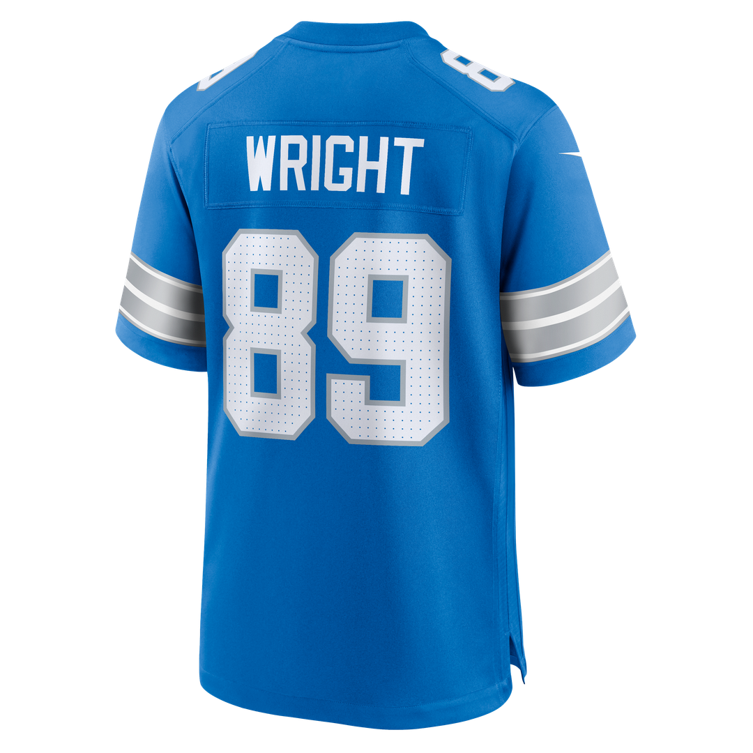 Men's Detroit Lions Brock Wright Blue Team