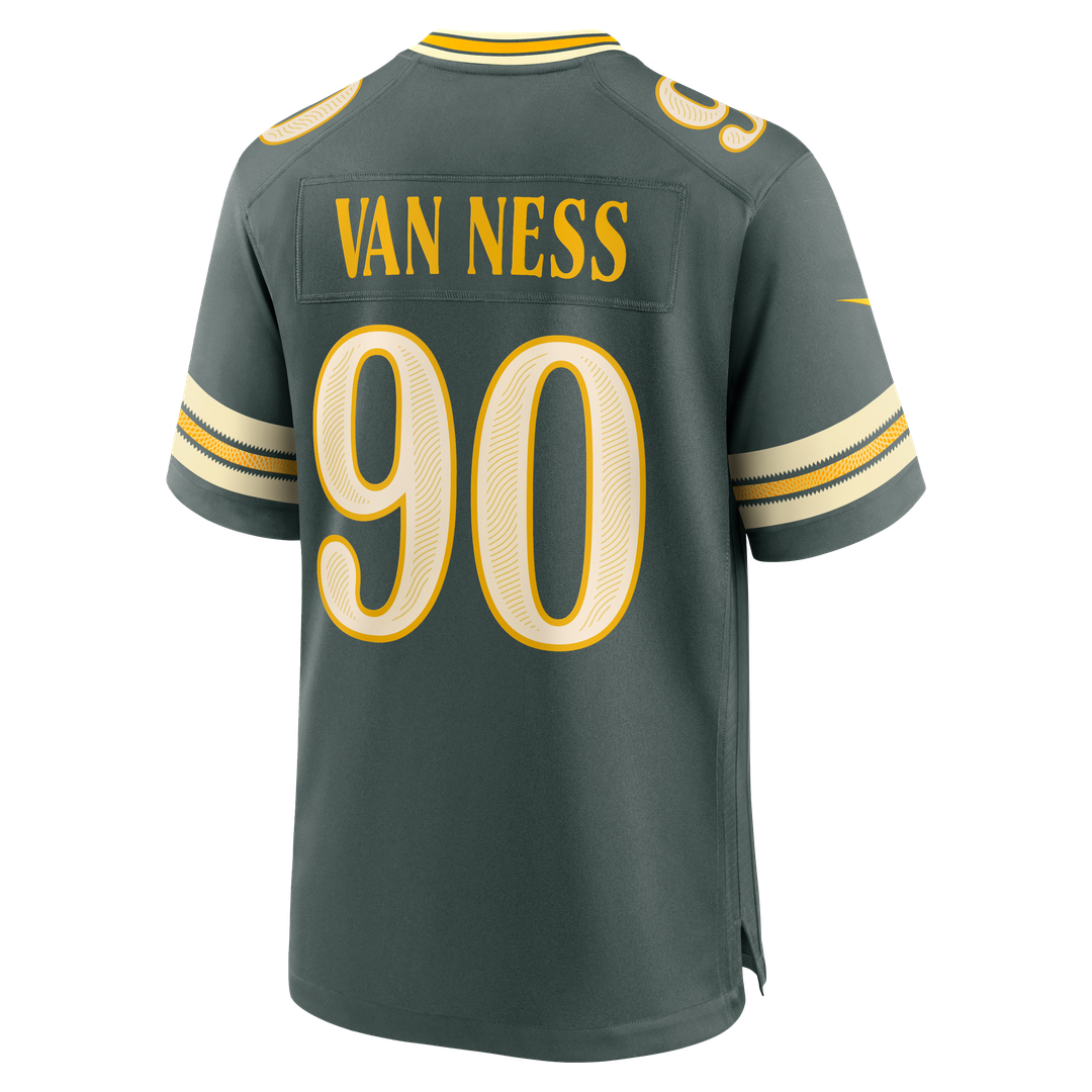 Men's Green Bay Packers Lukas Van Ness Green 2026 Rivalries Collection Jersey