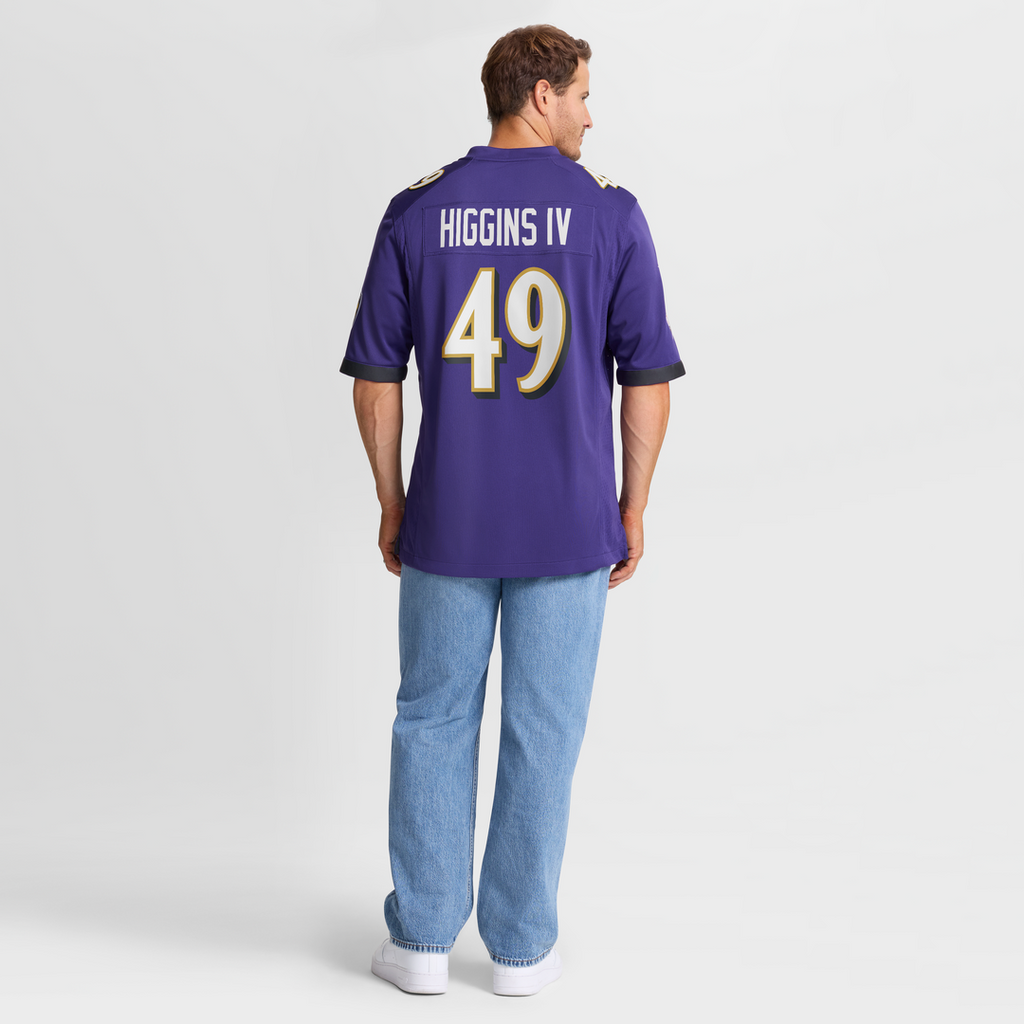 Men's Baltimore Ravens Jay Higgins IV Purple Team