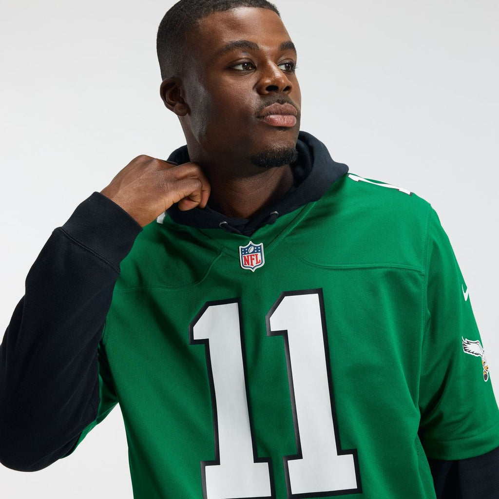 Men's Philadelphia Eagles A.J. Brown Kelly Green Alternate Game Player Jersey