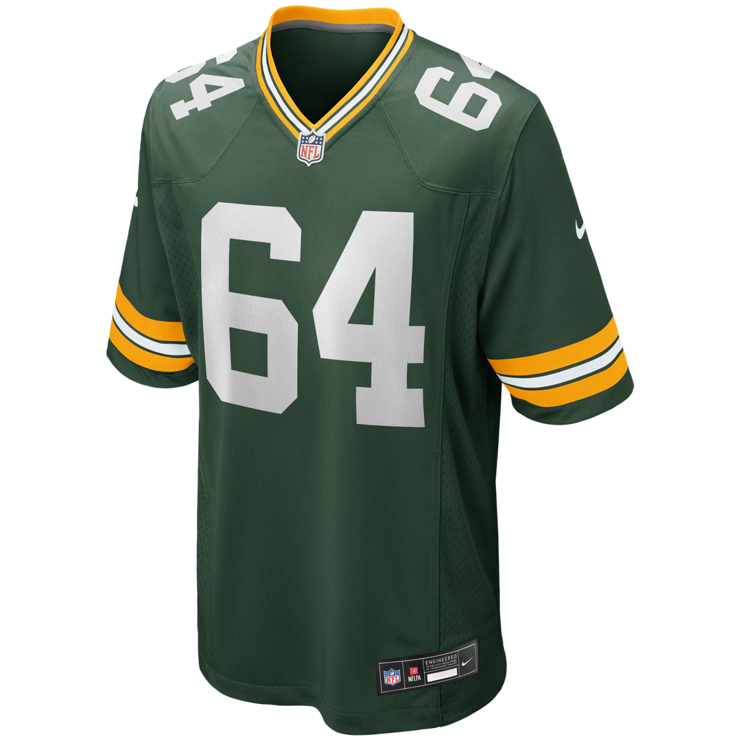 Men's Green Bay Packers Jerry Kramer Green Game Retired Player Jersey