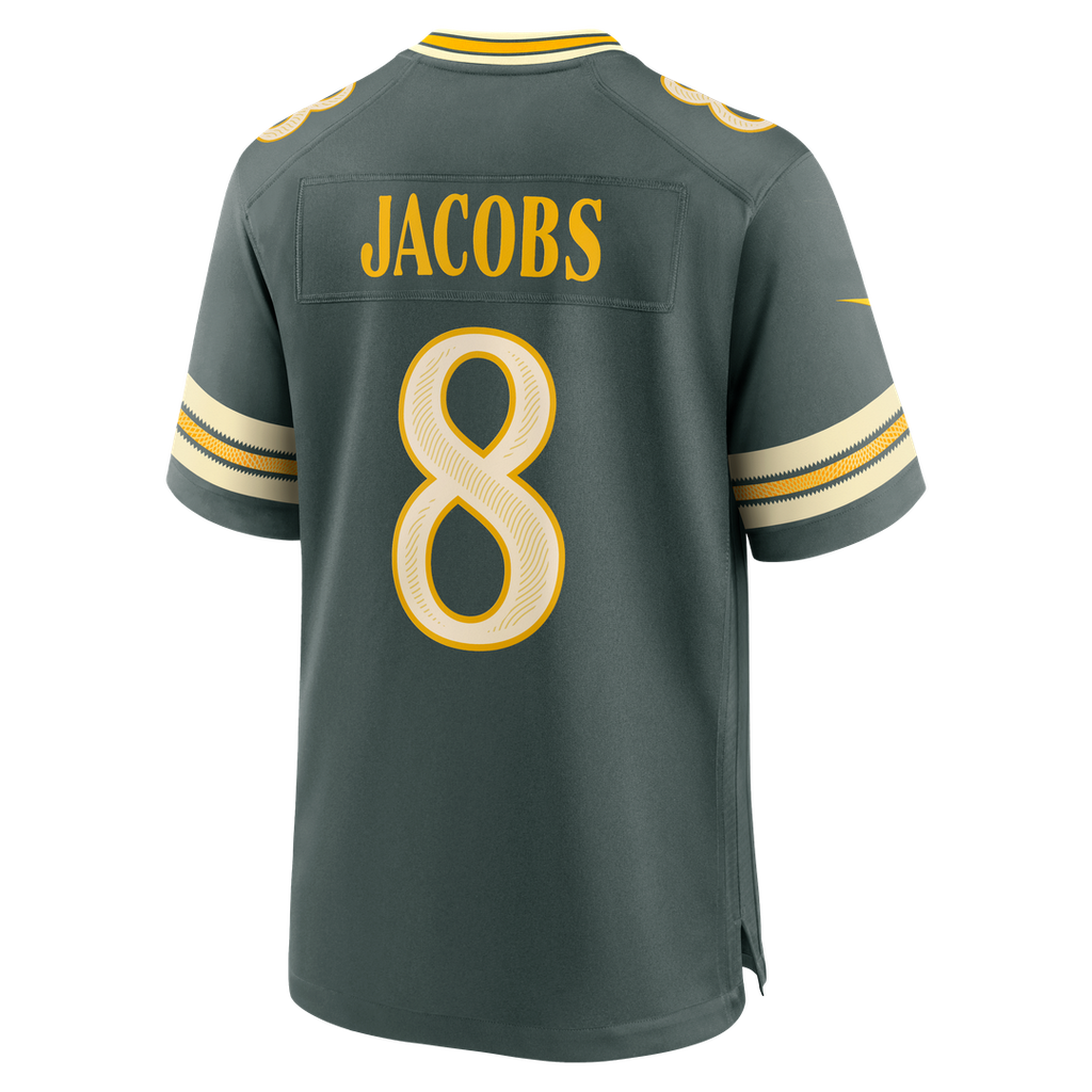 Men's Green Bay Packers Josh Jacobs Green 2026 Rivalries Collection Jersey