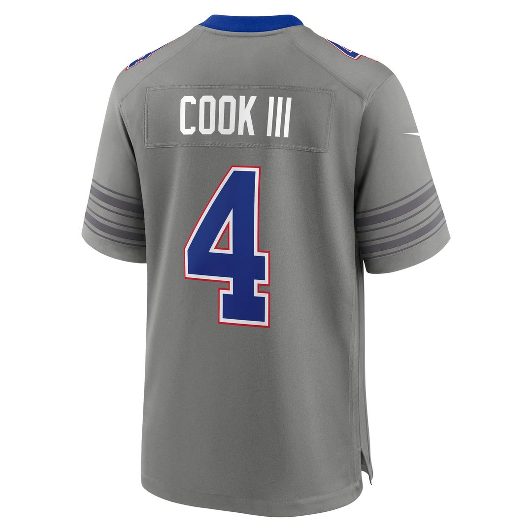Men's Buffalo Bills James Cook III Gray Nickel City