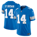 Men's Detroit Lions Amon-Ra St. Brown Blue Team Vapor F.U.S.E. Stitched