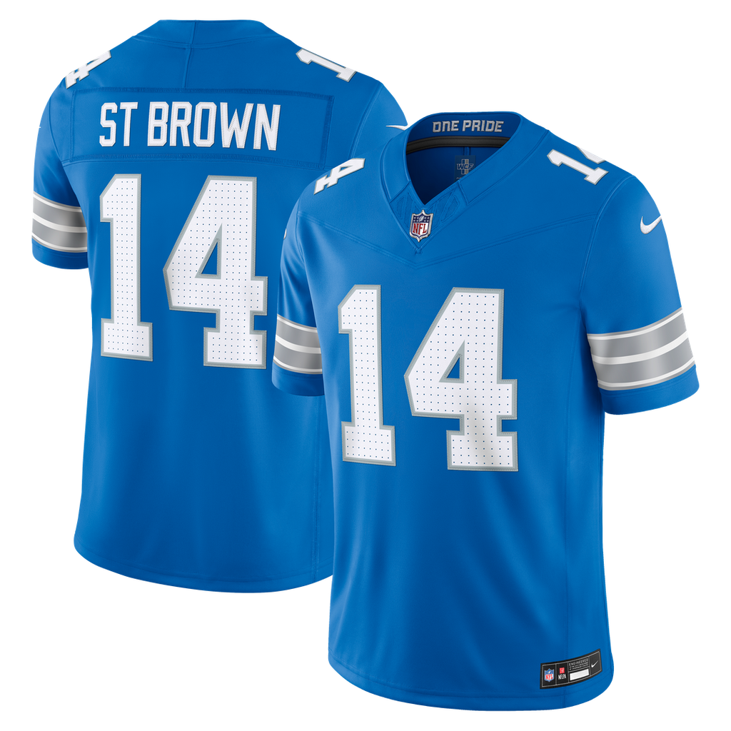 Men's Detroit Lions Amon-Ra St. Brown Black Alternate Vapor F.U.S.E. Stitched
