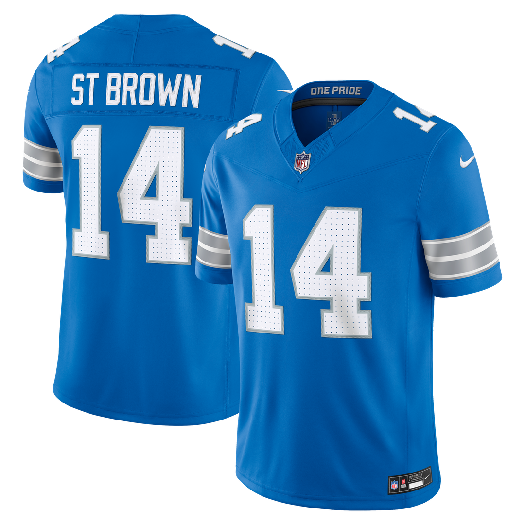 Men's Detroit Lions Amon-Ra St. Brown Black Alternate Vapor F.U.S.E. Stitched