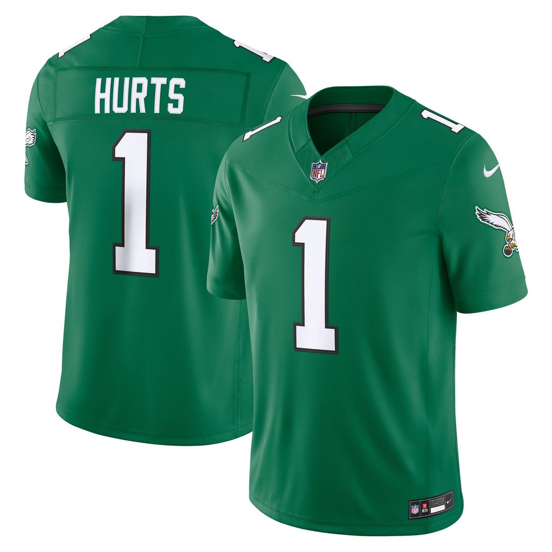 Men's Philadelphia Eagles Jalen Hurts Black Alternate Vapor F.U.S.E. Stitched