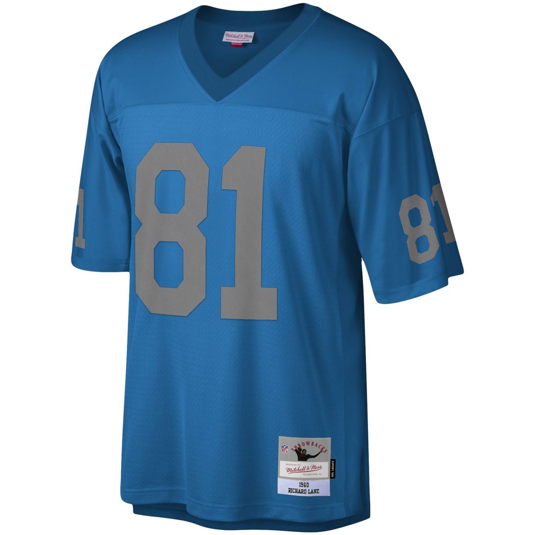 Men's Detroit Lions Richard Lane Blue Legacy Replica Jersey