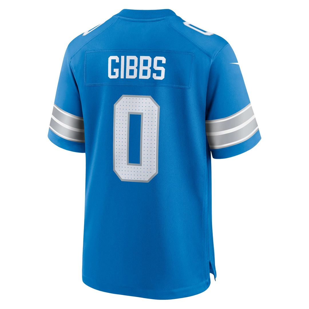 Men's Detroit Lions Jahmyr Gibbs Blue Game Player Jersey