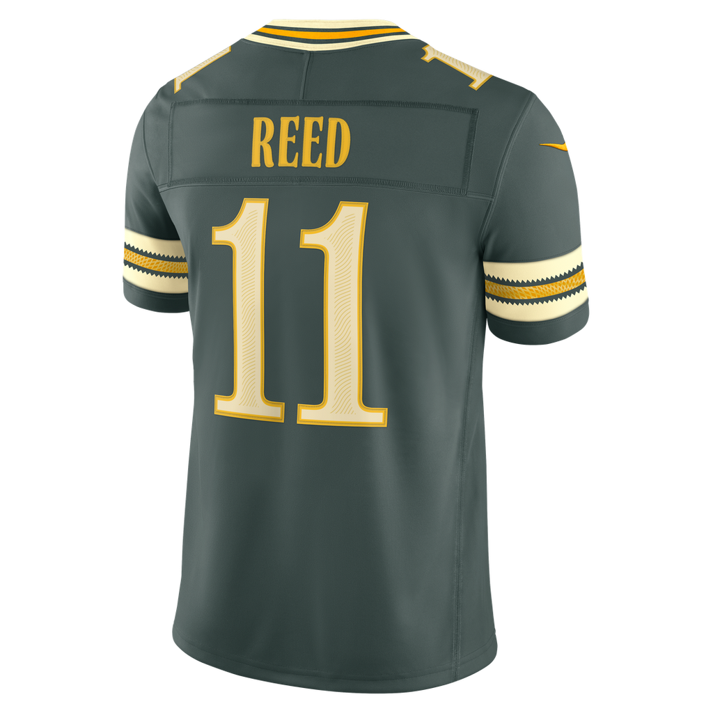 Men's Green Bay Packers Jayden Reed Green 2026 Rivalries Collection Stitched Jersey