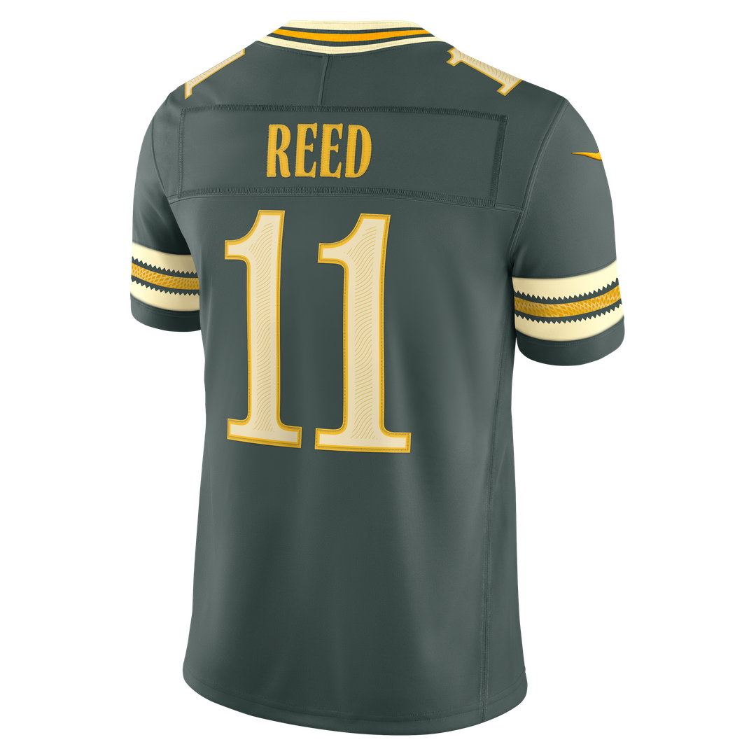 Men's Green Bay Packers Jayden Reed Green 2026 Rivalries Collection Stitched Jersey
