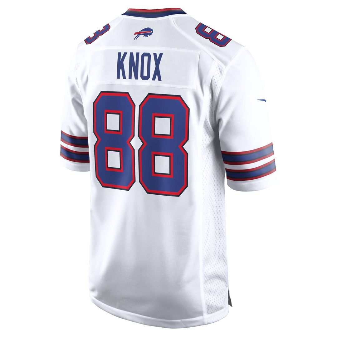 Men's Buffalo Bills Dawson Knox White Away Game Player Jersey
