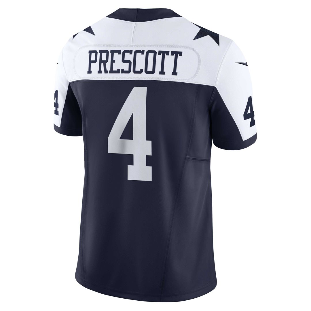Men's Dallas Cowboys Dak Prescott Navy Vapor F.U.S.E.