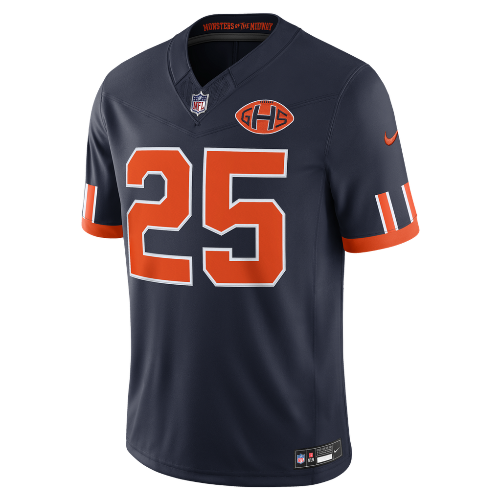 Men's Chicago Bears Kyle Monangai Navy 2026 Rivalries Collection Stitched