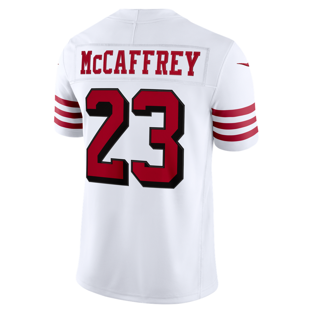 Men's San Francisco 49ers Christian McCaffrey White Alternate Vapor F.U.S.E. Stitched