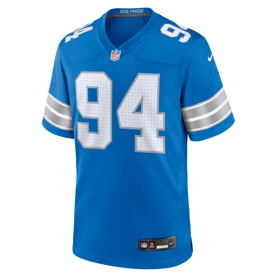 Men's Detroit Lions Mekhi Wingo Blue Team