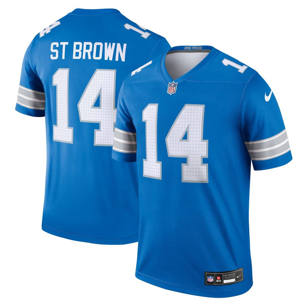Men's Detroit Lions Amon-Ra St. Brown Blue Legend Player Performance Top