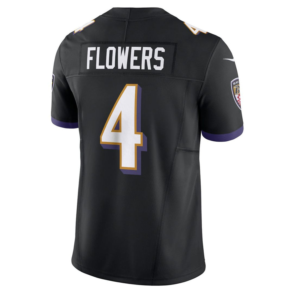 Men's Baltimore Ravens Zay Flowers Black Alternate Vapor F.U.S.E.