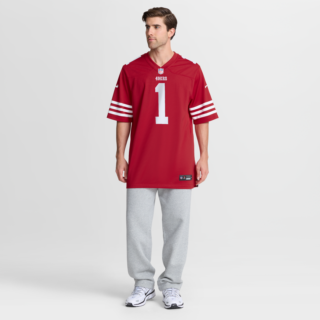 Men's San Francisco 49ers Number 1 Dad Scarlet