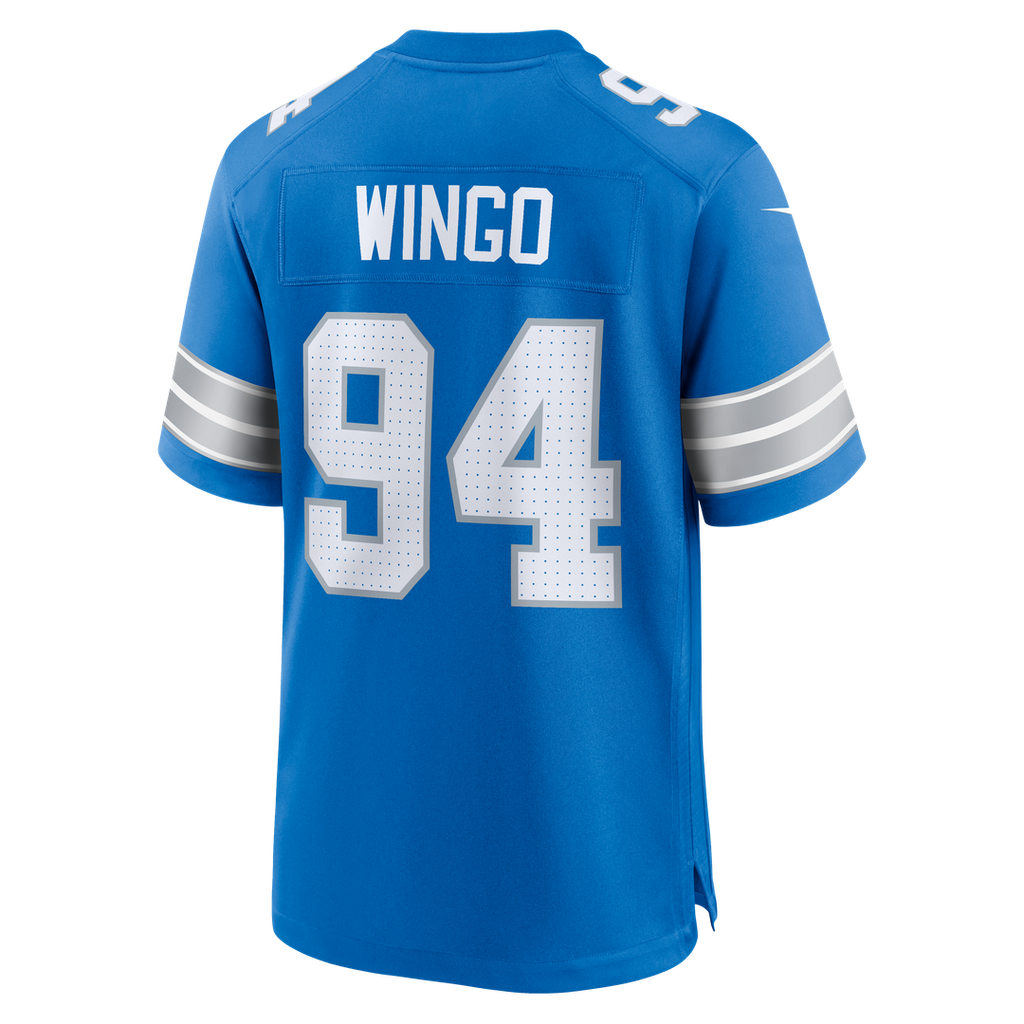 Men's Detroit Lions Mekhi Wingo Blue Team