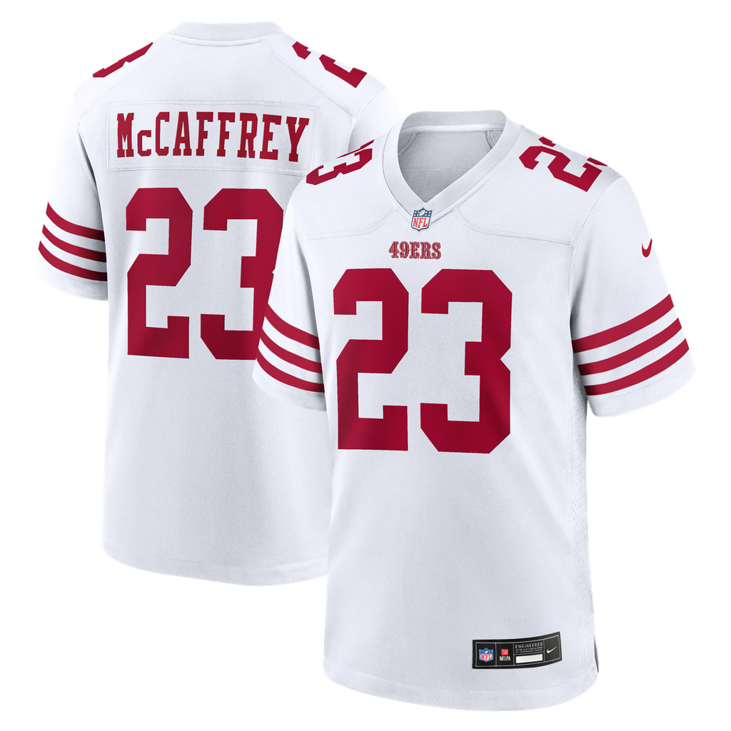 Men's San Francisco 49ers Christian McCaffrey Scarlet Game Player Jersey