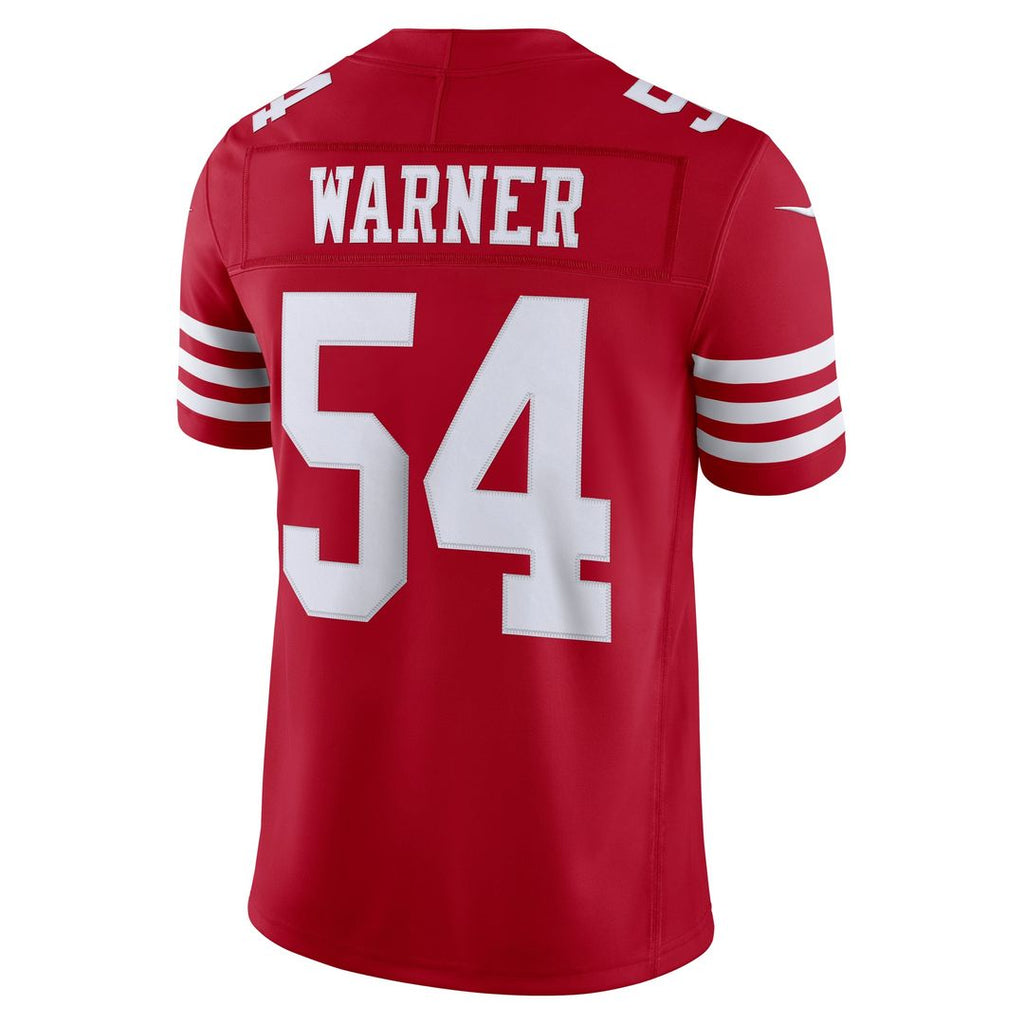 Men's San Francisco 49ers Fred Warner White Alternate Vapor F.U.S.E. Stitched