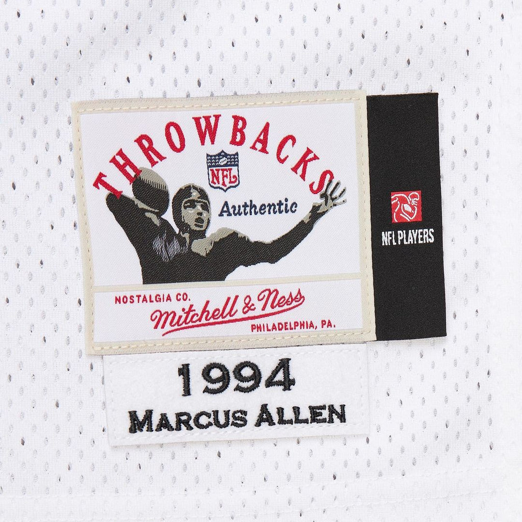 Men's Kansas City Chiefs 1994 Marcus Allen White Authentic Throwback Retired Player Jersey