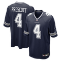 Men's Dallas Cowboys Dak Prescott Navy Game Team Jersey