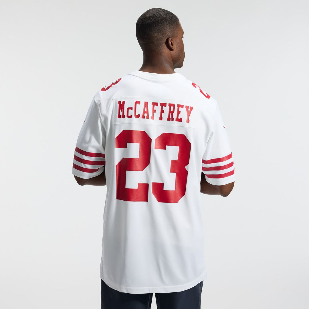 Men's San Francisco 49ers Christian McCaffrey Scarlet Game Player Jersey