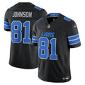 Men's Detroit Lions Calvin Johnson Black Alternate Vapor F.U.S.E. Stitched Retired
