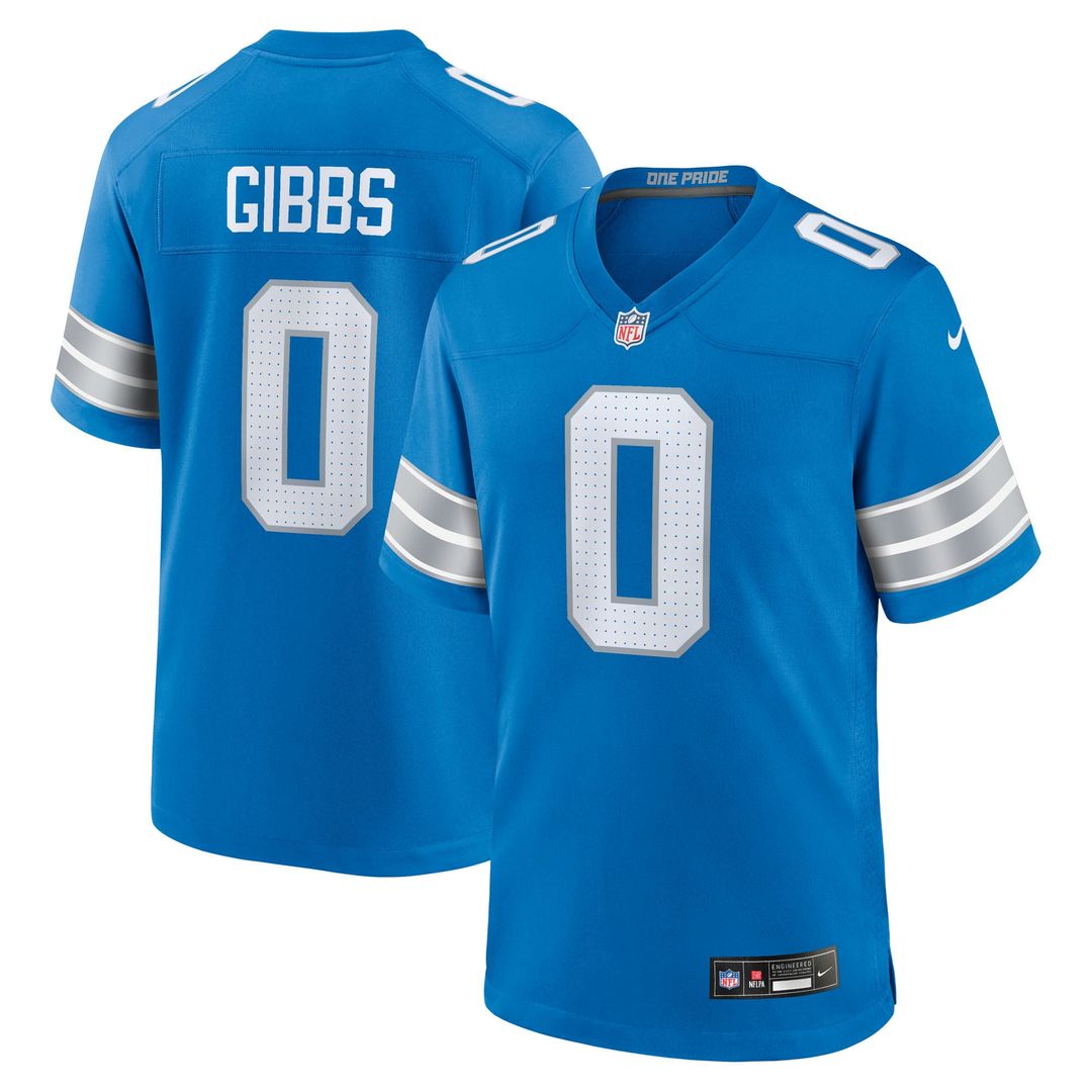 Men's Detroit Lions Jahmyr Gibbs White Game Player Jersey