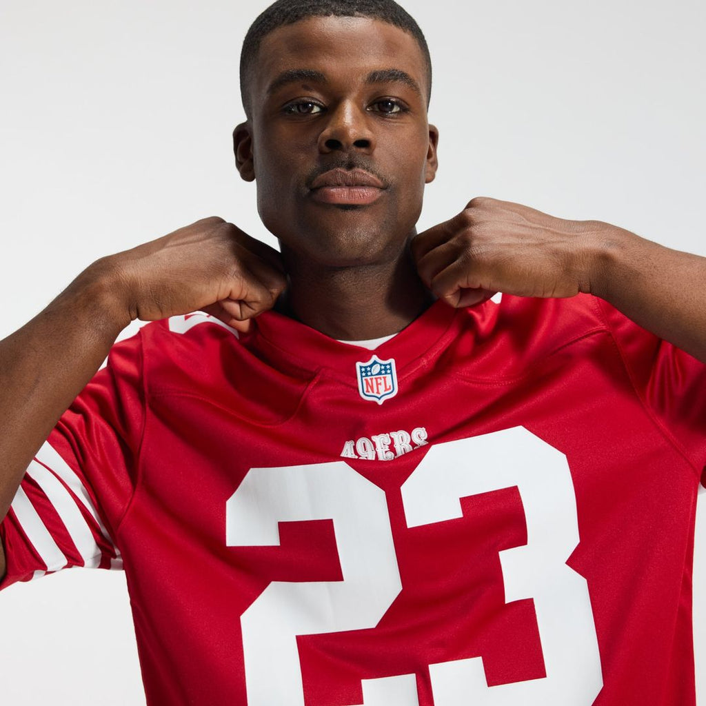 Men's San Francisco 49ers Christian McCaffrey White Game Player Jersey