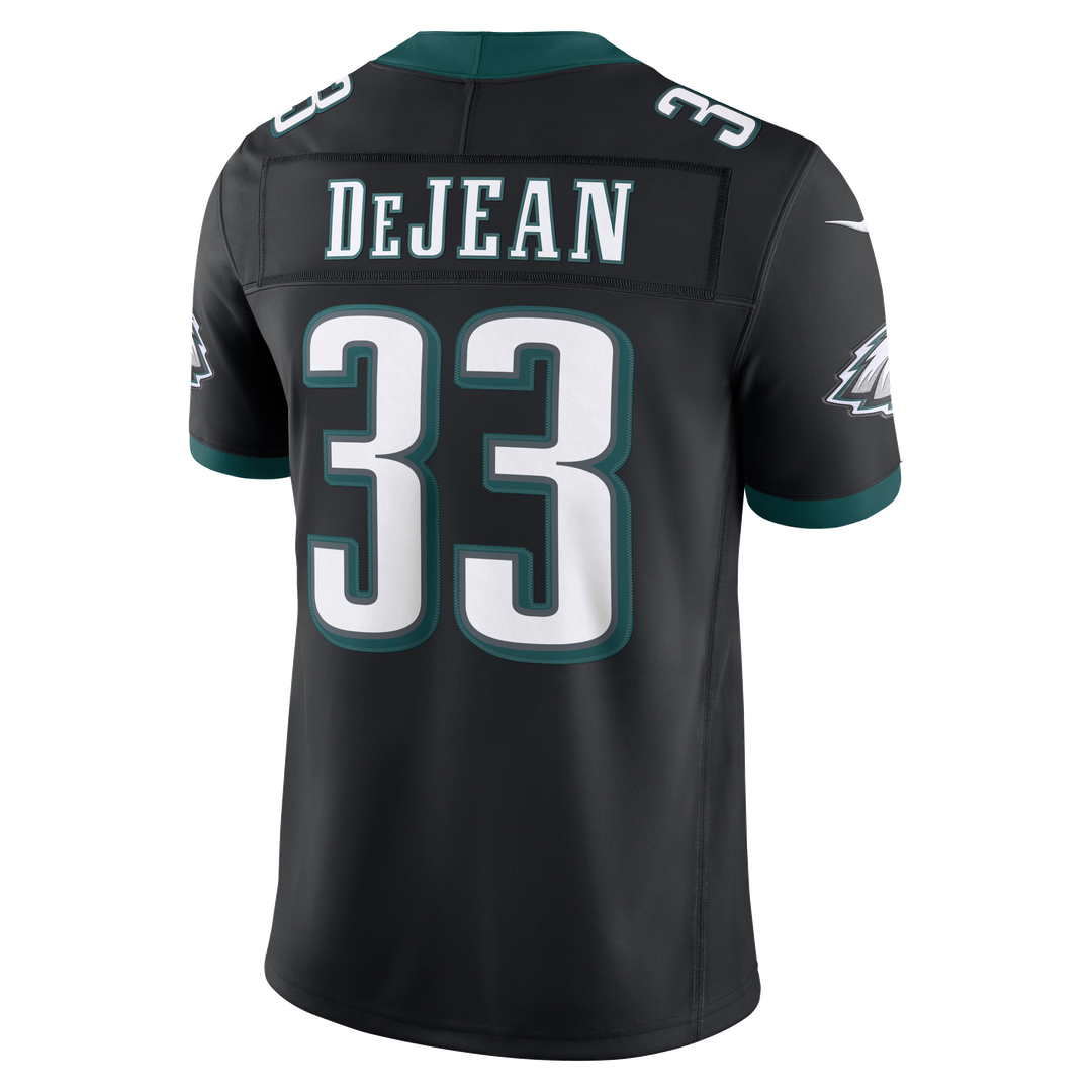 Men's Philadelphia Eagles Cooper DeJean Black Alternate Vapor F.U.S.E. Stitched