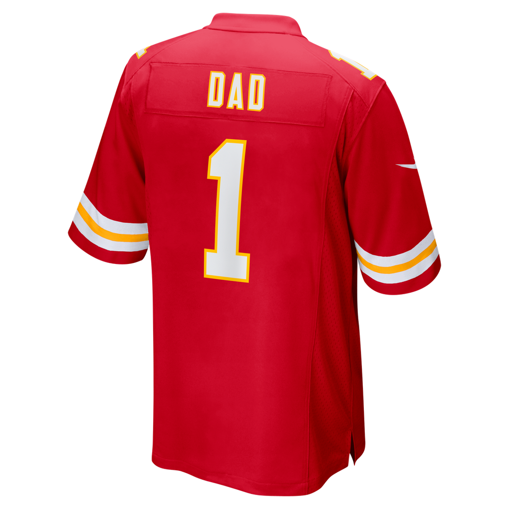 Men's Kansas City Chiefs Number 1 Dad Red