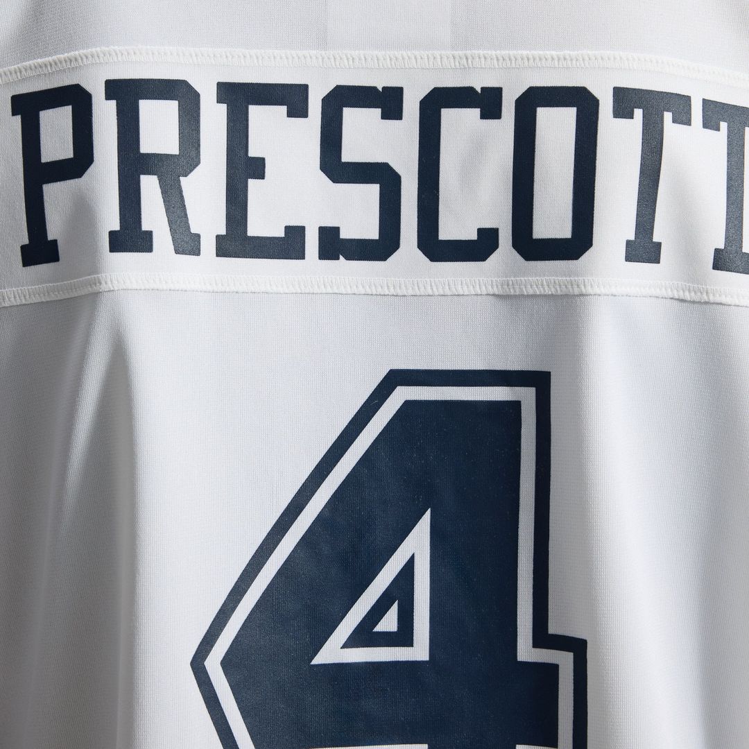 Men's Dallas Cowboys Dak Prescott White Alternate Game Team Jersey